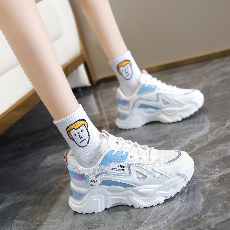 Korean Version of Daddy Shoes Women's  Autumn New Sports Casual Shoes Thick-soled Student Casual Trendy Shoes