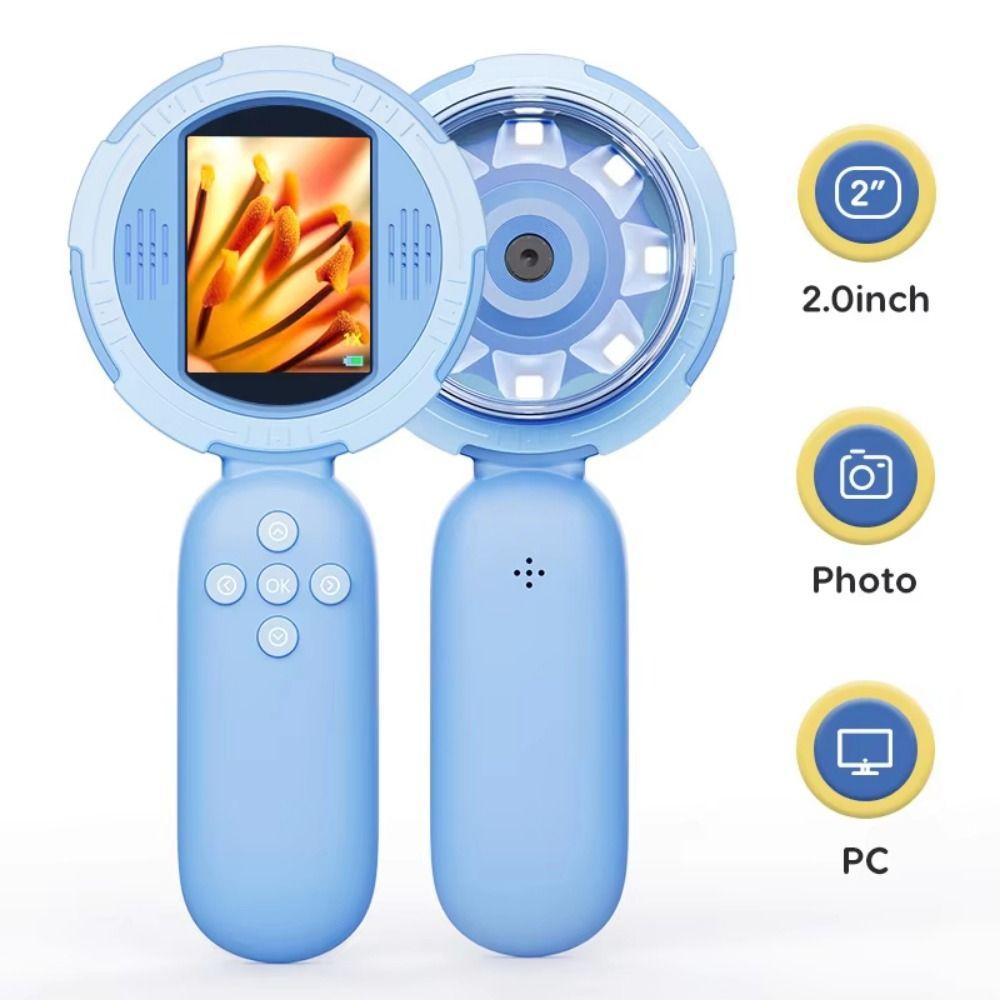 8 LED Lights Digital Microscope 100X Mini Microscope Handheld Magnifying Glass  Gifts for Kids