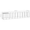 VidaXL Chenil Argenté 6,05 m² Acier Enclos pour Chiots Cage Chiens Extérieur 3082204