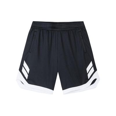 Color Block Mid Rise Drawstring Straight Leg Casual Shorts Men Shorts Basic-Black Pure-White 152421314-3