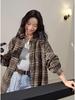 **Fulan Casual Retro Plaid Lapel Jacket - Women's Early Autumn/Winter Top**