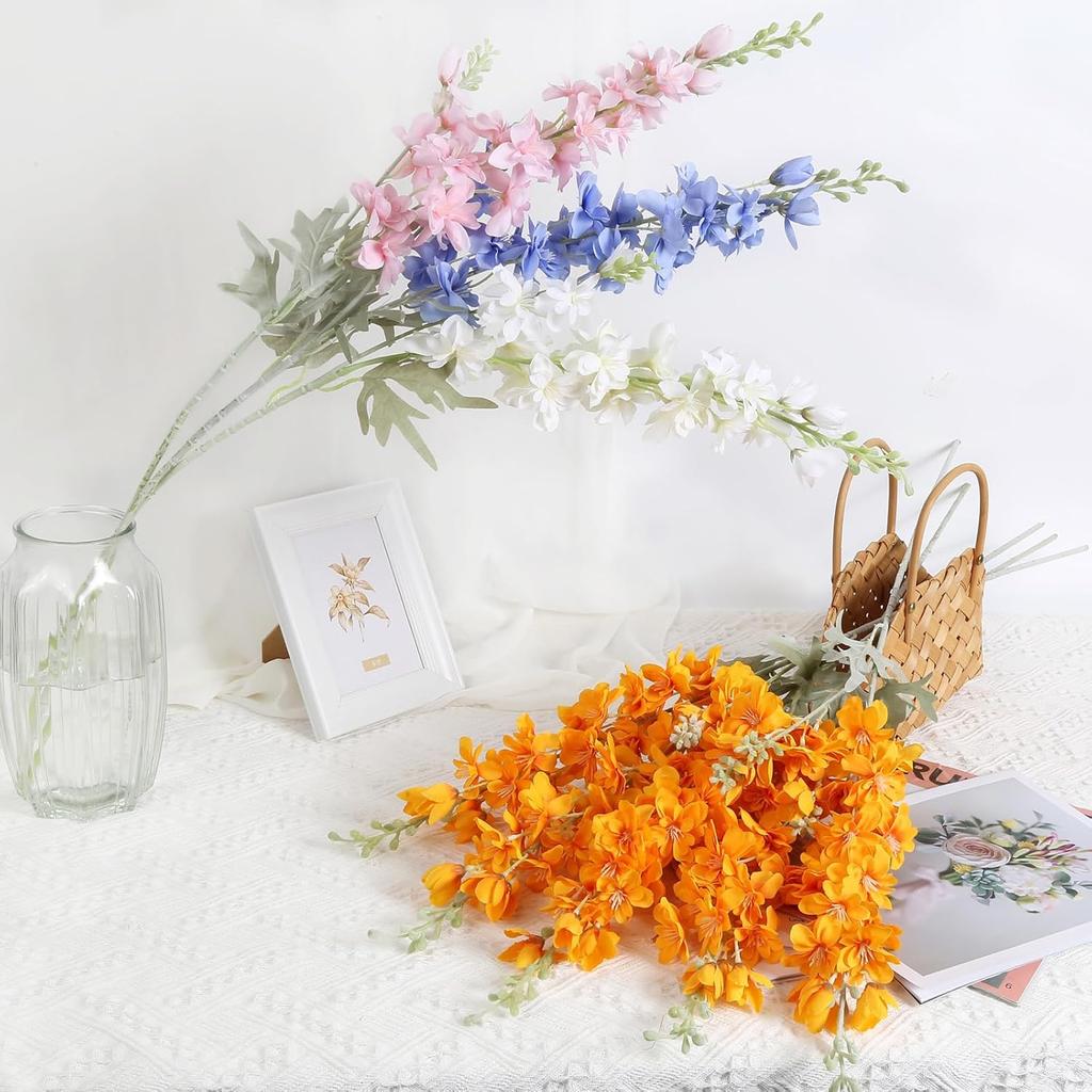 1/3 Stück 85cm Einzelstiel Künstliche Ritterspornblumen Haus Hochzeit Tisch Raum Festival Dekor Außenhof Garten Requisiten DIY Geschenke