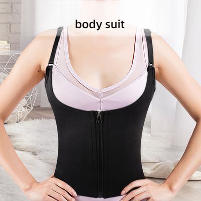 Nuovo Corsetto Modellante Sportivo Sudorazione con Cerniera sul Seno Neoprene Body