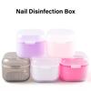 Plastic Sterilizer Box for Nail Art Tools Manicure Pedicure Storage Container with Double Layer Nail Drill Bits Cleaner