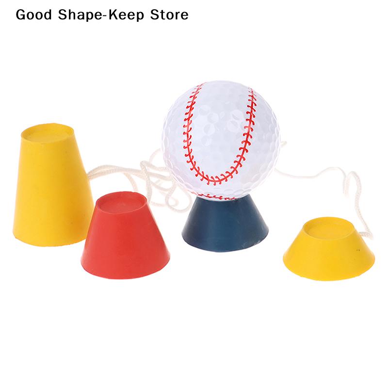 1 Set Golf 4-in-1 Tees Buitensporten Verschillende Hoogtes Rubber Winter Golf Tees Met Touw Driver Home Range Bal Training Oefening