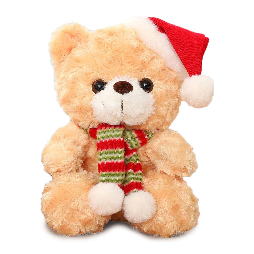 Adorable Round-eyed Teddy Bear Plush Toy For Christmas Decoration And Gift