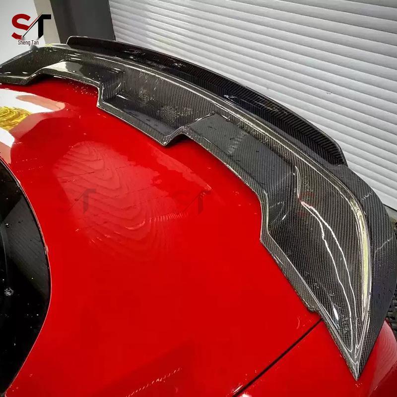 Ford Mustang GT500S Carbon Fiber Double-Layer Rear Spoiler & Diffuser Wing