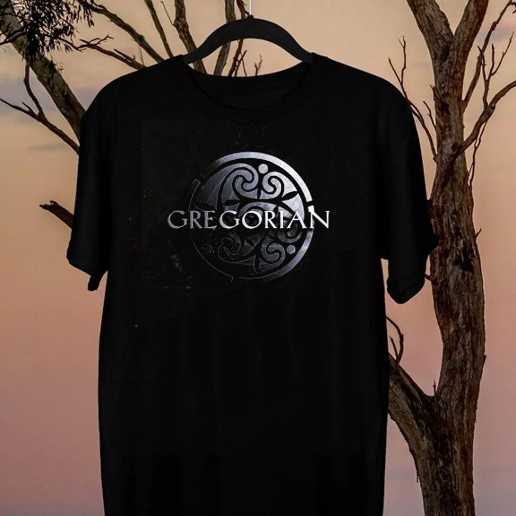 

Gregorian Logo Black Cotton T Shirt Full Size S-5XL MI676 5XL різнокольоровий