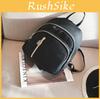 Sleek Black Nylon Women's Backpack Trendy Urban Design Soft And Waterproof