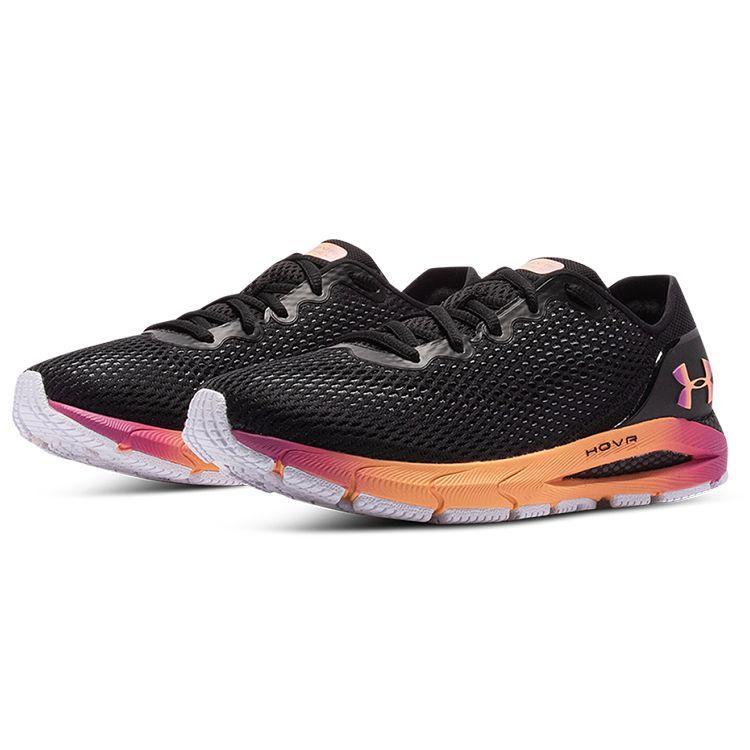 Under Armour HOVR Sonic 4 Color Changing Version Mesh Low Top Casual Running Shoes Women sneaker Black 3025224-001