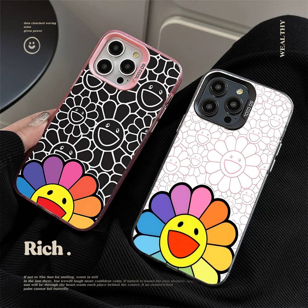 Japanese Artisti M-murakami T-takash Art Colorful Colorful Phone Case For iPhone 17 16 15 14 13 12 11 Pro Max Plus Matte Cover