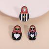 Cultural Costume Collected Enamel Pin Classic  Nesting Doll Metal Brooches Lapel Badge Jewelry Gift For Friends