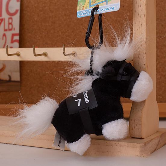 Pony Pendant Keychain 2026 Year of The Horse Plush Keyring Colorful Pony Doll Small Pony Bag Charm Gift for Kids
