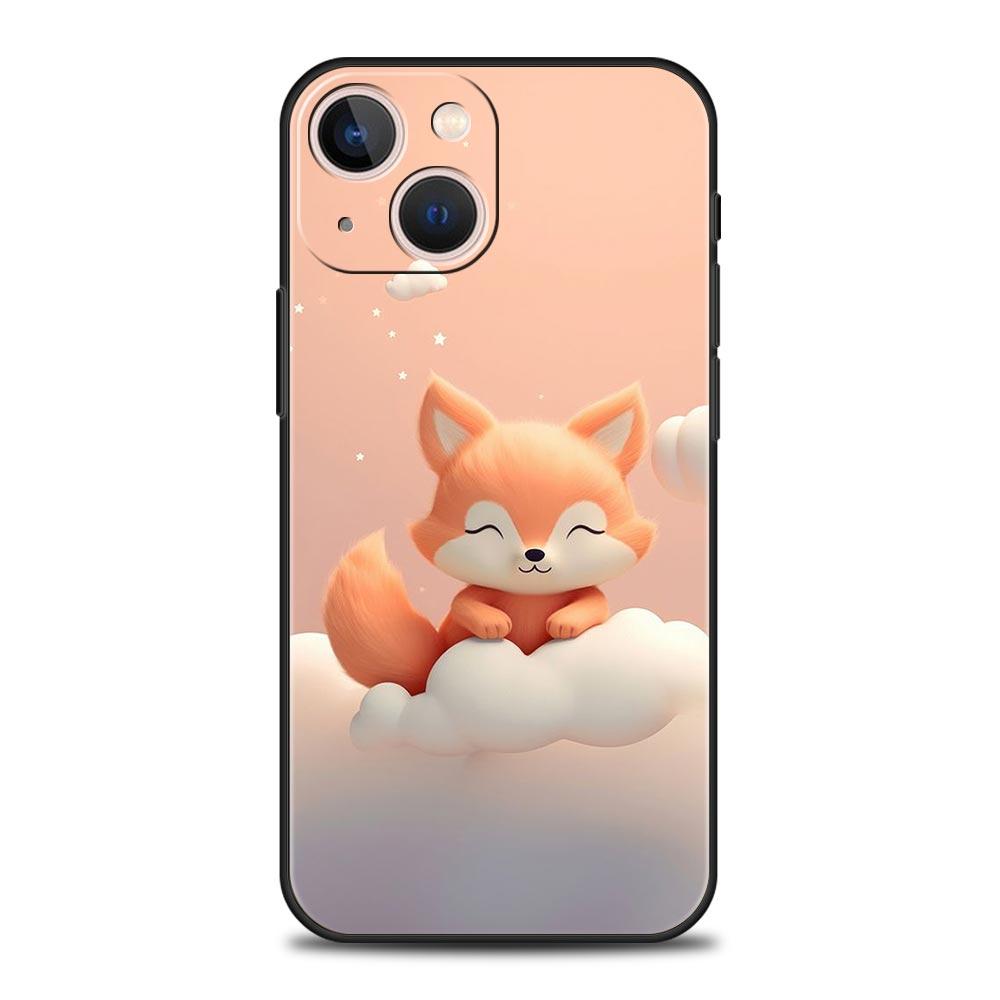 Phone Case Cover for iPhone 17 Pro Max 16 15 14 13 12 11 Pro Max Plus 17AIR Shockproof Soft TPU Shell Cute Animal Fox Fundas Bag
