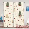 2pcs,Curtains Christmas Bears Trees Bells (2) Chic Curtains&Drapes Fabric Curtains Thermal Insulation, and Room Darkening