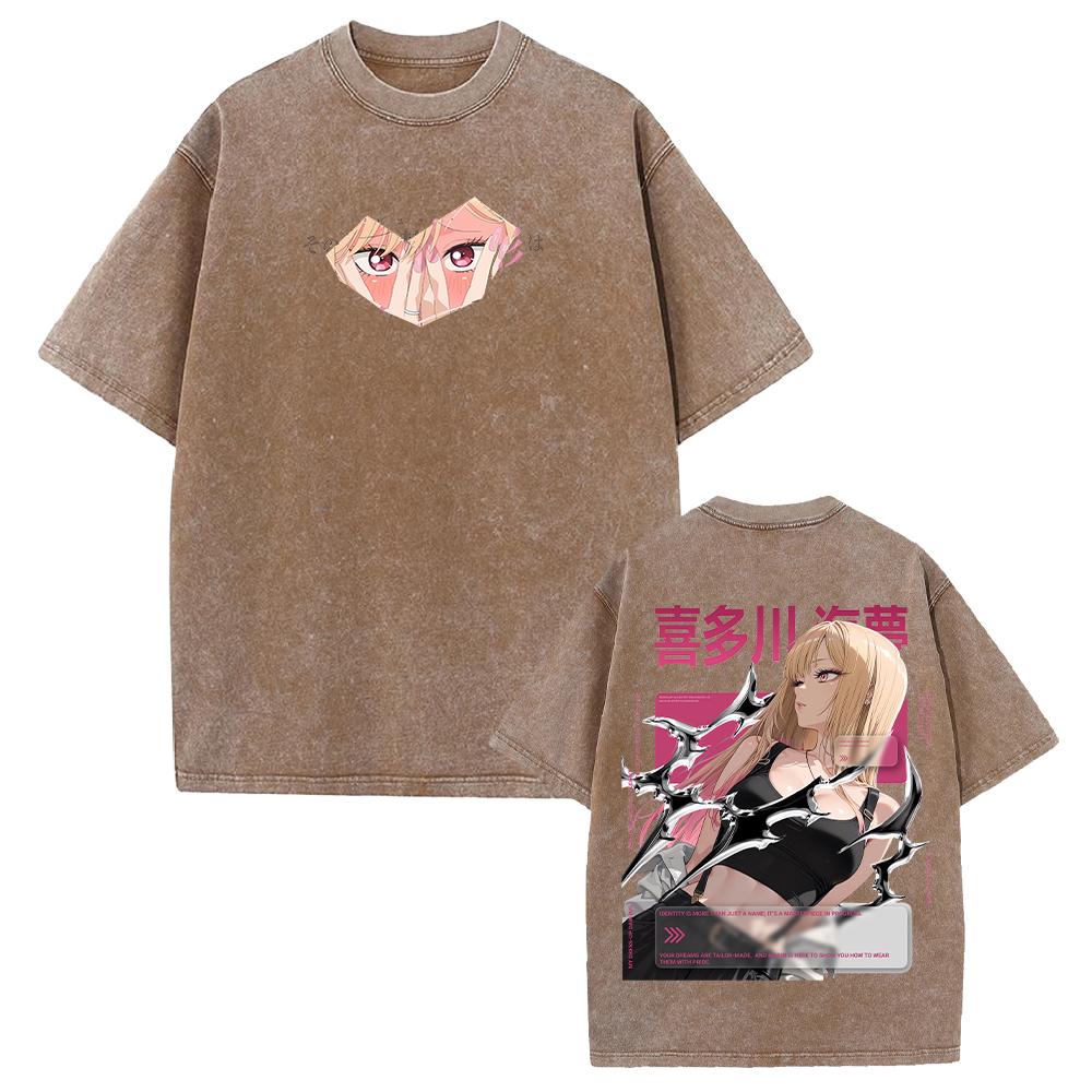 T-shirt Anime My Dress-Up Darling Marin Gotico Y2k T-shirt Lavata Uomo Donna Abbigliamento Estivo Manica Corta Top