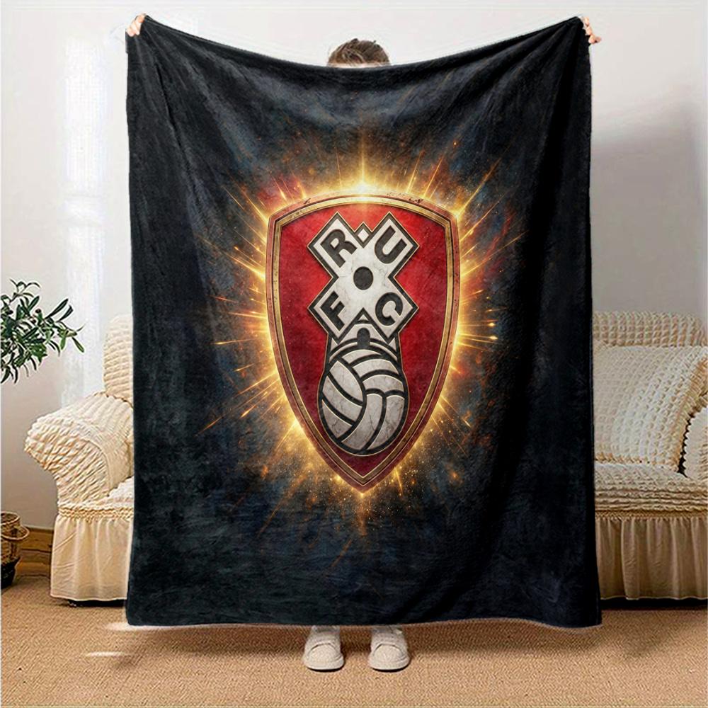Rotherham United Flannel Blanket, High quality Comfortable for All Seasons, Home Decor, Warmth and Comfort