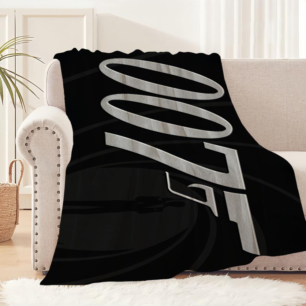 Coperta Speciale J-James B-Bonds Agente Sospense Viaggio e Regalo Comfort Morbido Peluche Adatto per Divano Soggiorno Ufficio Camera da Letto