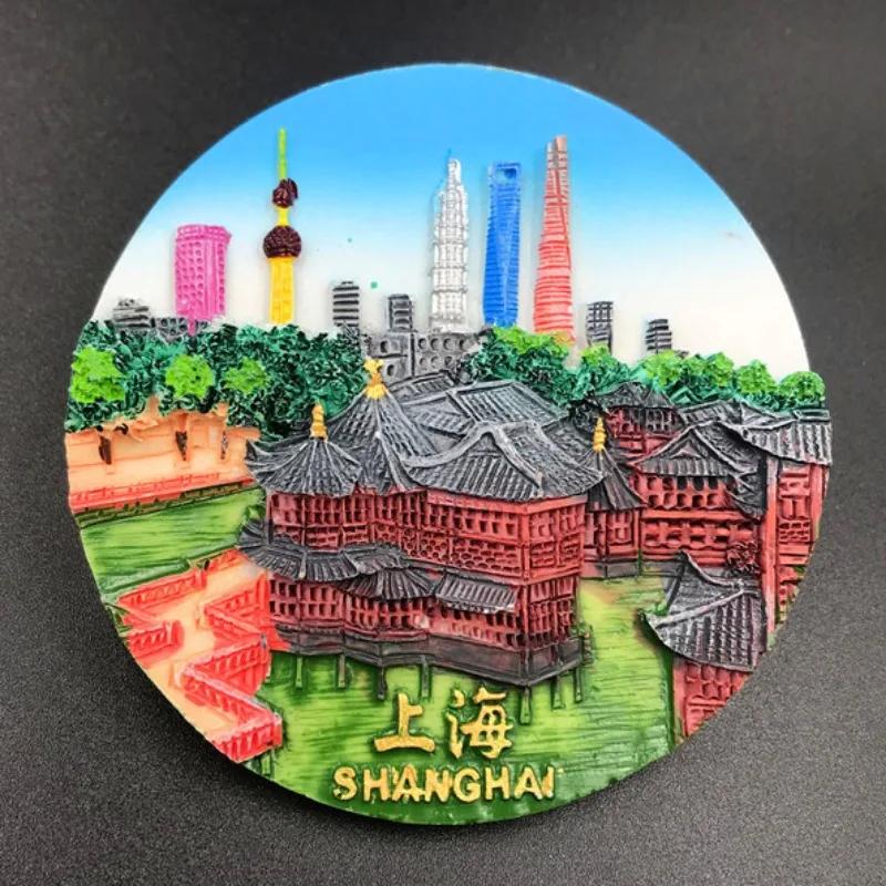 Shanghai Fridge Magnets Beijing Travelling Souvenirs Home Decor China Fridge Stickers Christmas Gifts Message Board Stickers