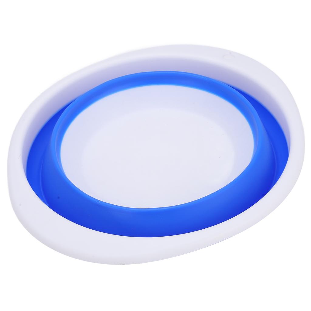 Folding Basin Portable Multifunctional Plastic Rubber Vegetable Washing Bucket for Travel30x26x10cm