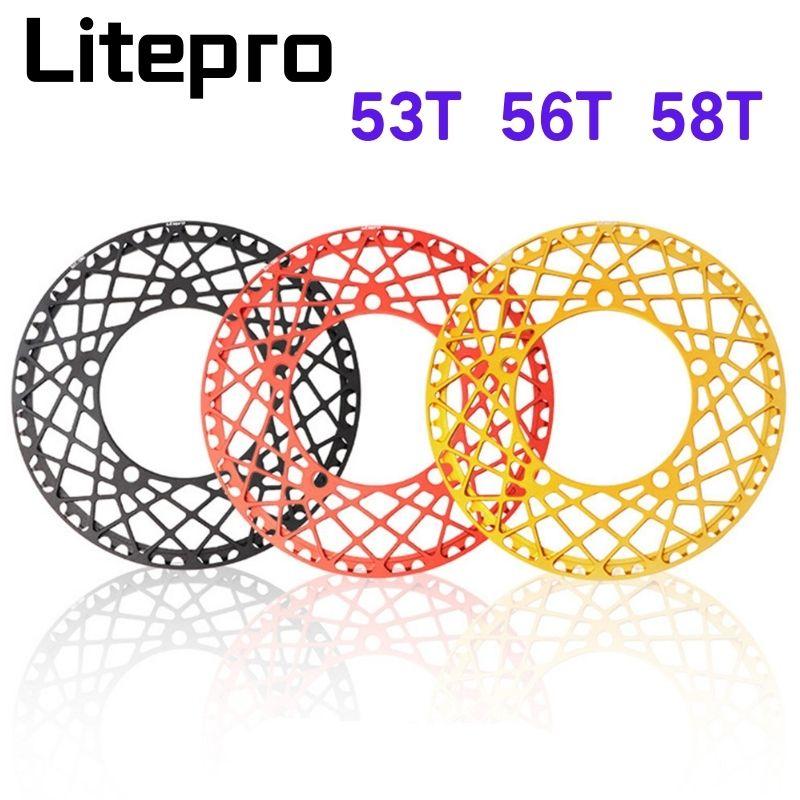 

Litepro 53T 56T 58T набор кривошипов из алюминиевого сплава Bcd 130 мм, звездочка для горного велосипеда, детали для велосипеда, черный, красный
