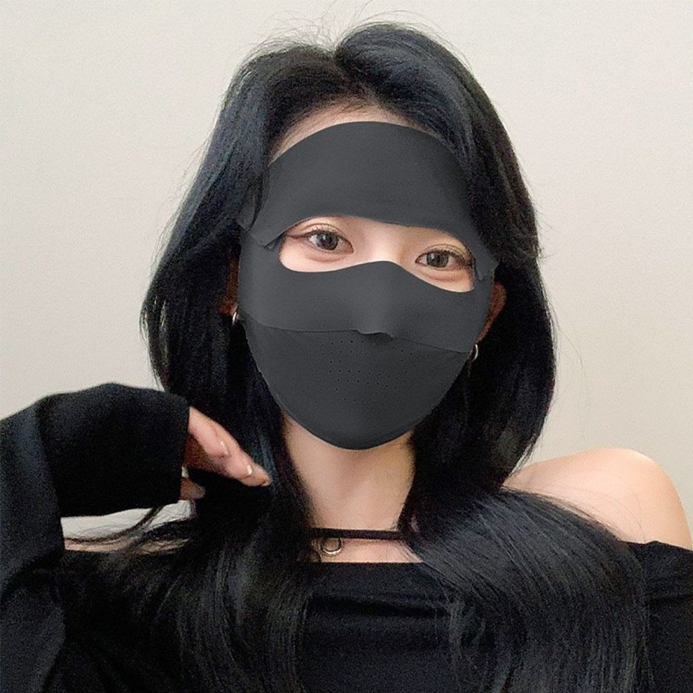 Lenço Protetor Solar Facial de Malha Ice Silk para Pescoço Moda Balaclava para Ciclismo ao Ar Livre