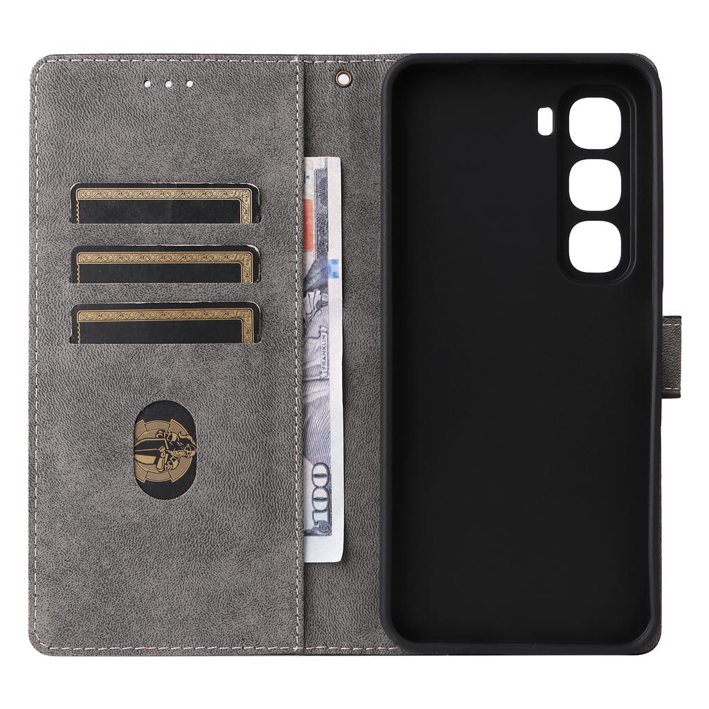 For Infinix Hot 60 5G/Hot 60i 4G Case Wallet RFID Blocking PU Leather Phone Cover Stand with Strap