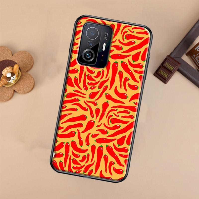 Red Chilli Pepper Pattern Case For Xiaomi 14T 11T 12T 13T Pro 13 14 Ultra POCO X7 Pro X3 X5 F3 F5 F6 M6 X6 Pro Cover