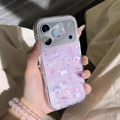 Gebratene Katze für Apple 17promax Cartoon Niedlich 13/14pro Handyhülle für IPhone15pro Kette