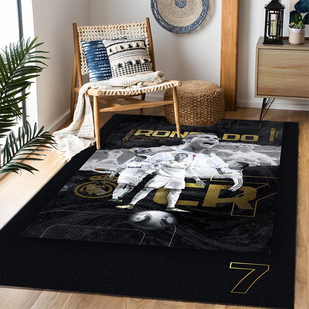 Football Players Action Carpet Suitable for Decorate Room Game Room Study Room Entryway Antislip Carpet Decorate Offices Spiritual Gift
