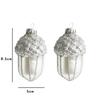 Acorns Silver Tinsel Christmas Tree Ornaments Hanging Glass Decorations Christmas Toys Xmas Gadget 2025 New Year Winter
