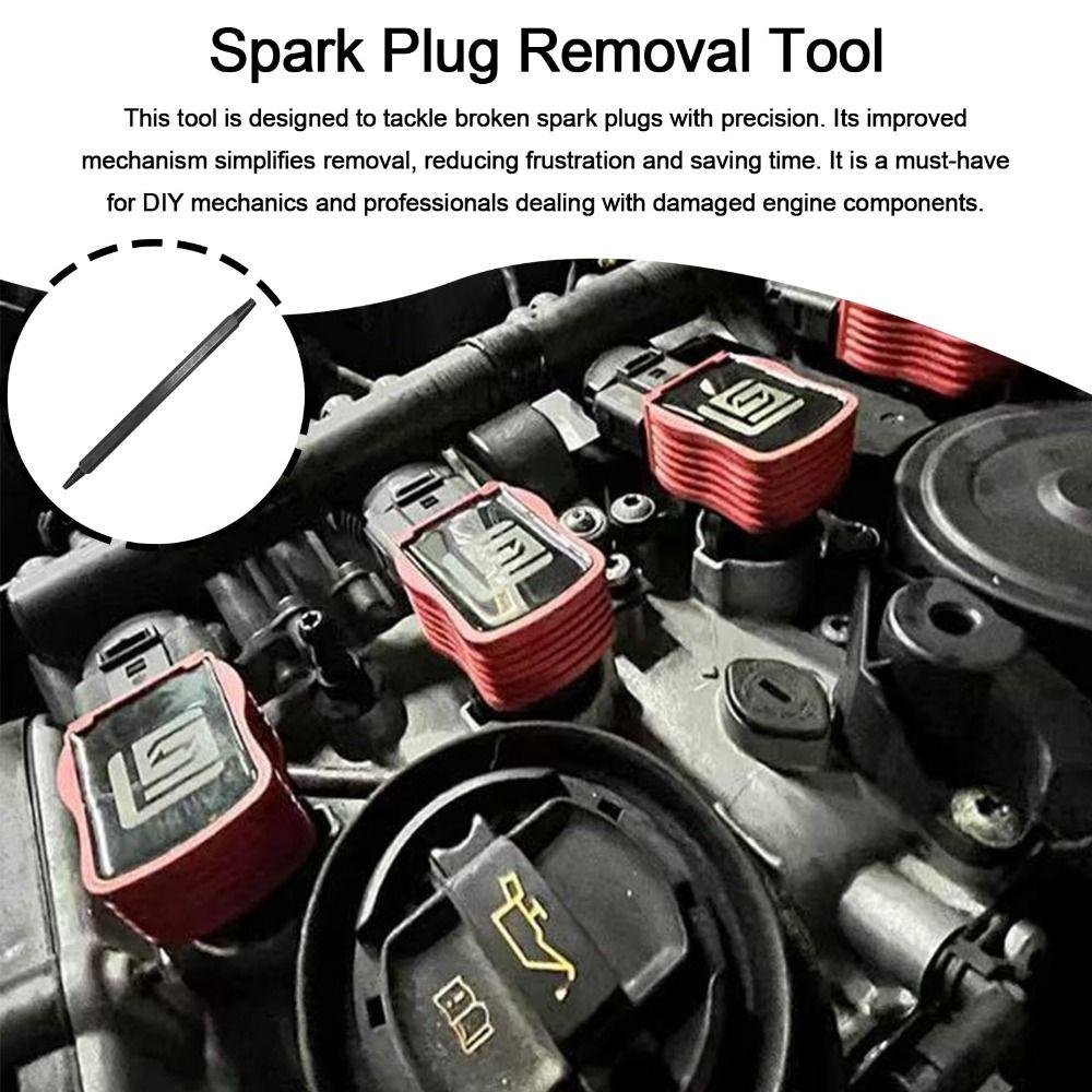 Carbon Steel Broken Spark Plug Remover Multi-purpose Universal Broken Bolt Remover Rugged Spark Plug Extractor Tool Car Repair