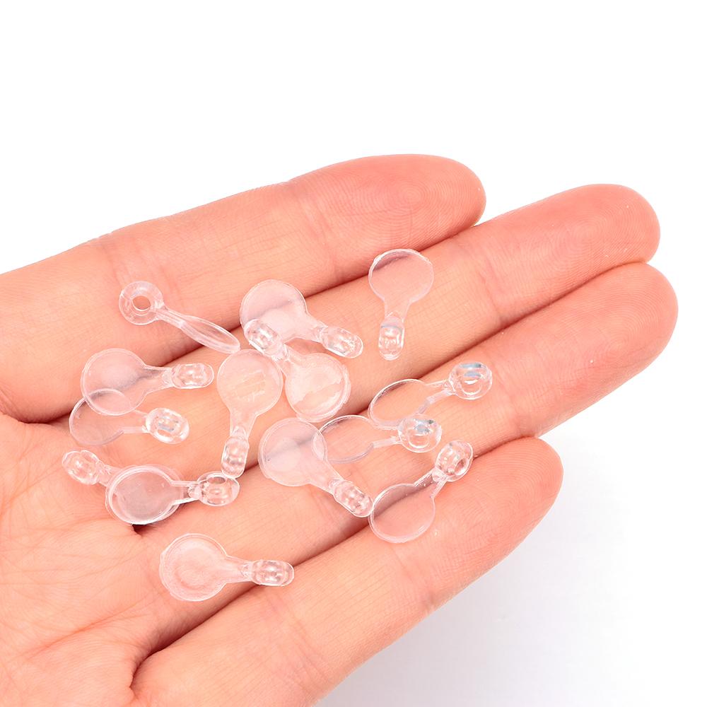 500 Pcs Transparent Clear Cabochon Pendants Flat Pad Pendants Bails  for Jewelry Pendant Making
