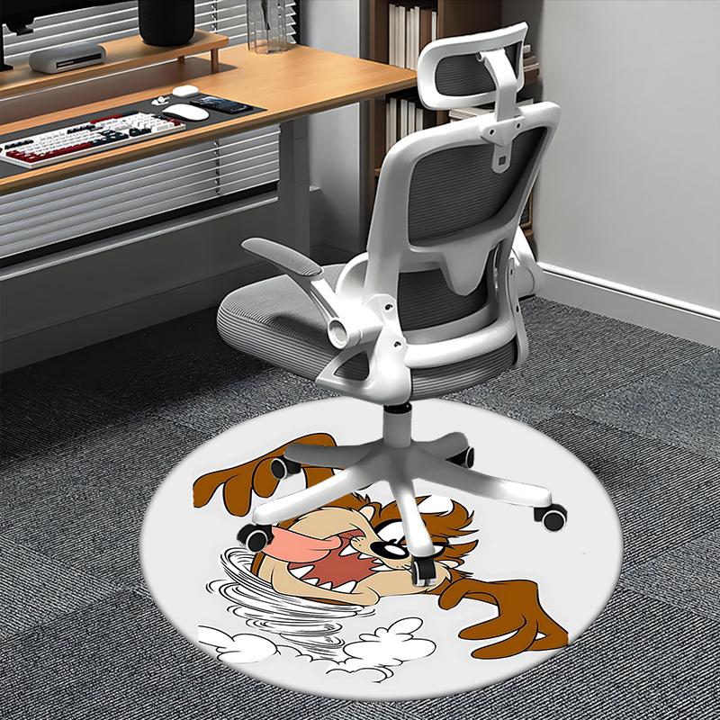 

Tazmanian Devil,Looney Tunes Chair mat Round Rug Office carpet, Machine Washable, Non slip, Suitable for Living Rooms, Bedrooms 80cm