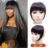 High Temperature Fiber Thick Neat Bangs Synthetic Hair Topper for Women