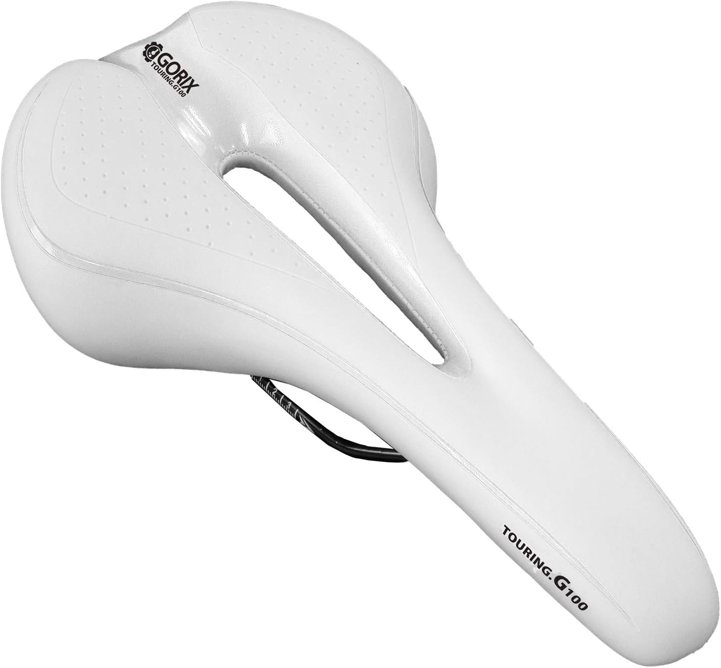 

GORIX Bicycle Saddle Soft Compatible with Road Mountain (Gorix) Low-Rebound [Thick Cushion, Type] Bikes, Bikes, etc. GX-C19 (Full White)