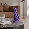Decorative Figurines for Living Room 3D Printed Spiral Cat Figurine, Hollow Modern Abstract Sculpture Small Table Decor Coffee Desk Shelf, Minimalist