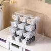 Beauty Contact Lens Storage Box Daily Disposable Contact Lens Cabinet Multi-Grid Large Capacity Eye Rack Transparent Storage Box