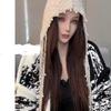 Floral Knit Beanie Hat For Women With Ear Protection And Cozy Warmth For Autumn Winter Seasons