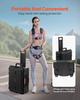 VEVOR 2.5 Cu.ft Weatherproof Hard Case, Waterproof Hard Case with Rolling Wheels and Retractable Pull Handle