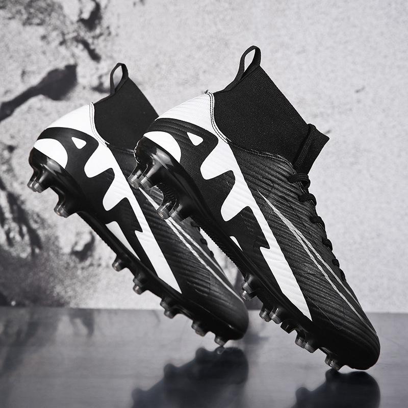 Large size 45 46 47 48 football shoes high top spikes grass sports training shoes