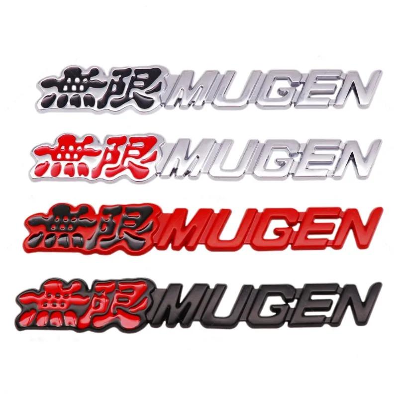 1Pc 3D Metal Mugen Logo Front Grill Rear Trunk Car Emblem Badge Sticker Decal For Accord Civic CRV Crosstour HRV City Jazz