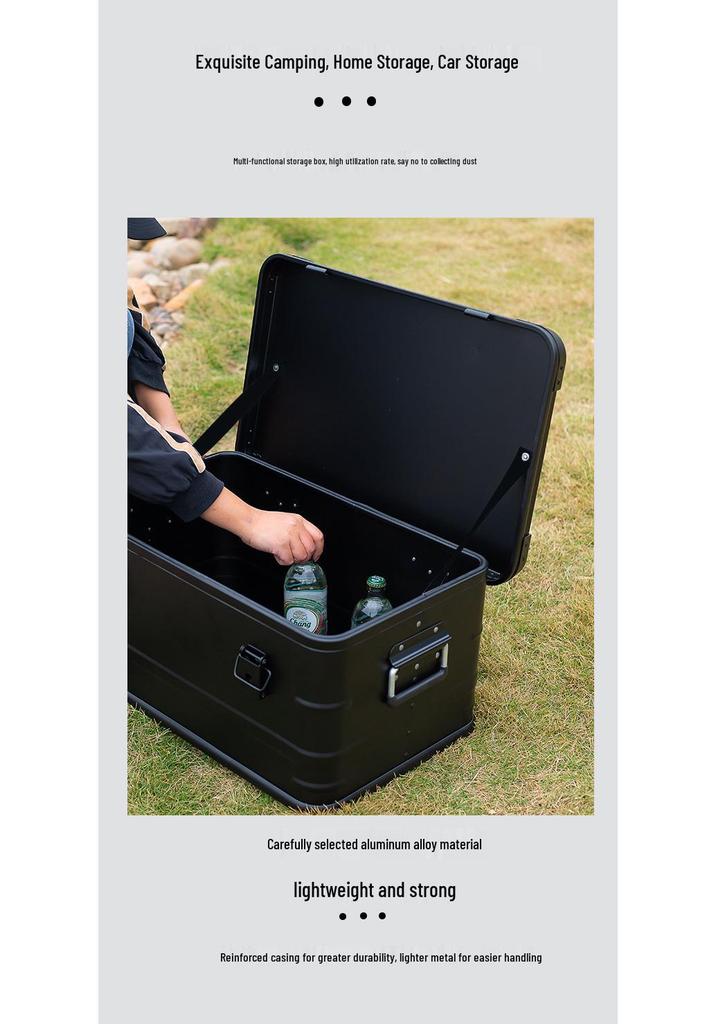 Aluminum Storage Box: Outdoor Camping & Travel Organizer