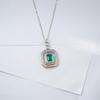 S925 Sterling Silver Cultured Pearl Necklace for Women - Square Design, Retro Fashion, Light Luxury, High-End Feel