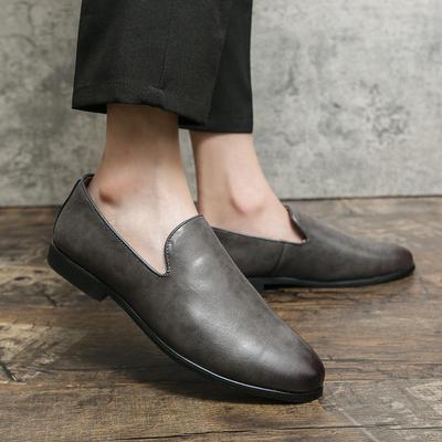 Herr Vår & Höst Slip-On Loafers - Brittisk Bean-stil Casual & Formella Läderskor