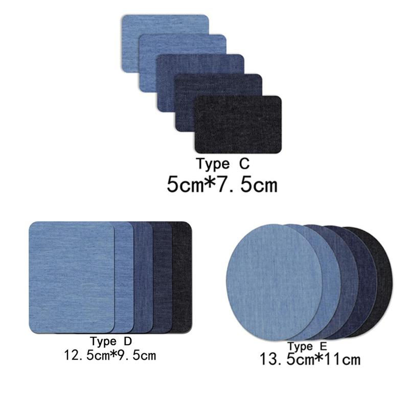 Denim Patches DIY Iron On Denim Elbow Patches Repair Pants For Jean Clothing Pants Badges Apparel Sewing Fabric NEW