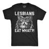 Lustige Herren T-Shirts Lesben Essen Was Sarkastische Katze Grafik Neuheit T-Shirt für Männer