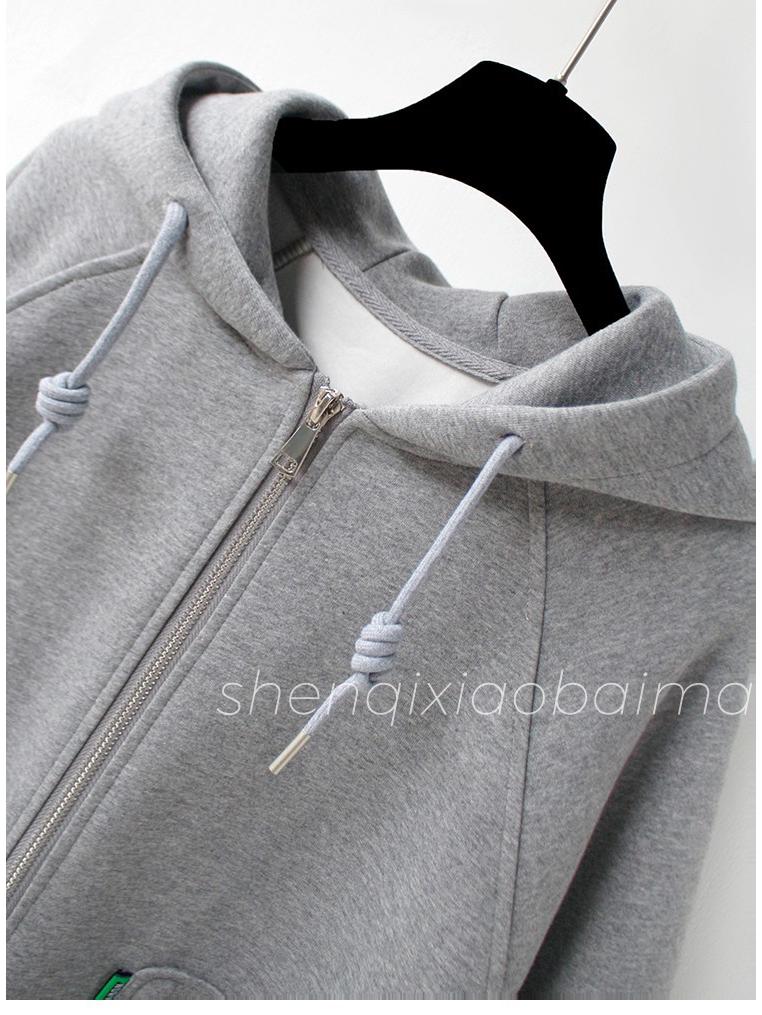 2023 Autumn/Winter Imitation Hua Cotton Loose Mid-Length Fleece-Lined Thick Coat