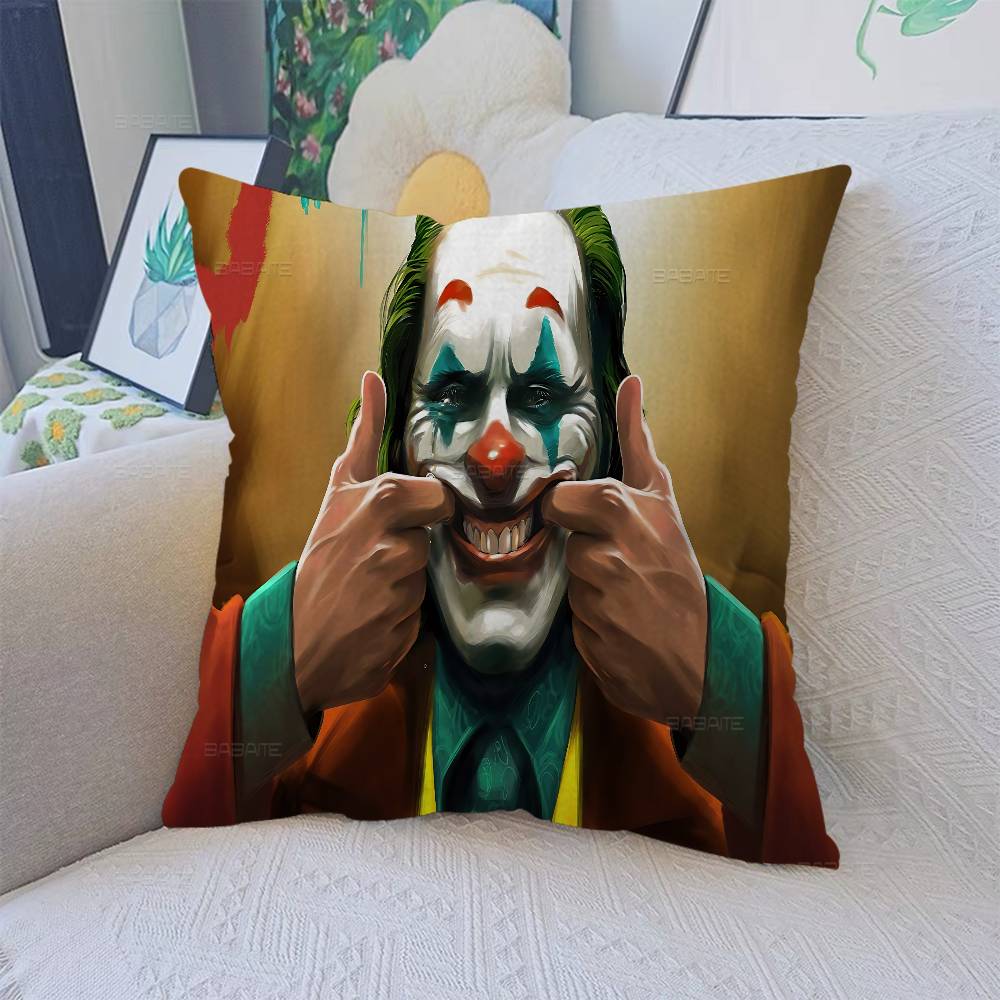 J-Joaquin P-Phoenix J-Joker Anime Decorative Room Aesthetics Pillow Case Home Decor Bedroom Sofa Bed Couch Pillow Cover 45x45