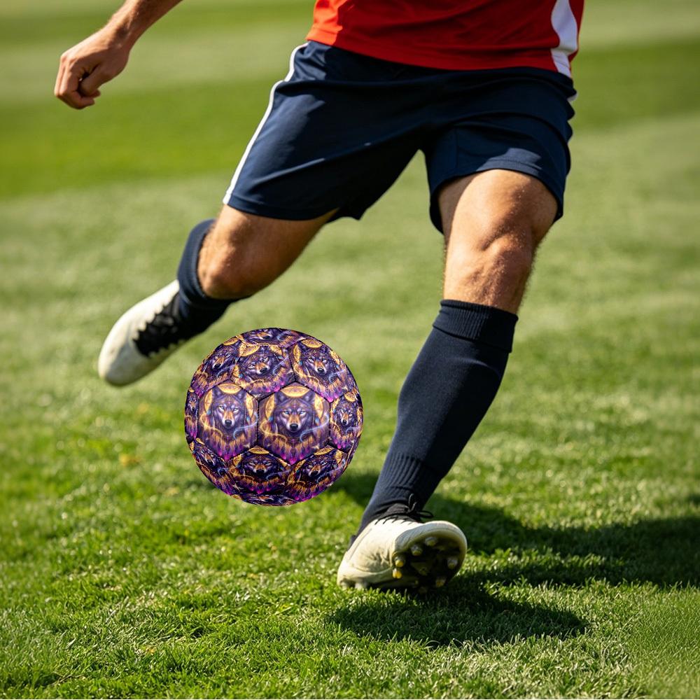 1pc Wolf Dreamcatcher Theme Soccer Ball Football, Size 5, Lightweight PVC, Outdoor Training Soccer Ball,Gift C6580